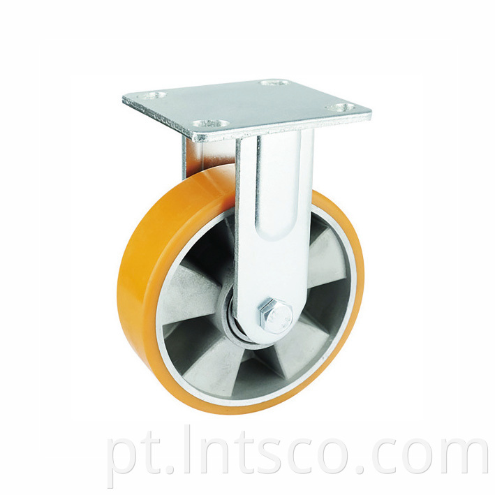 Heavy duty PU on aluminum rigid casters